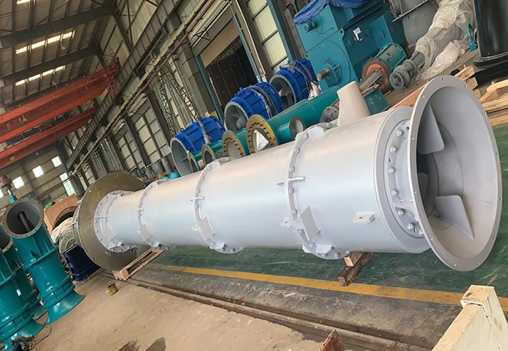 10LBSA-400立式长轴多级雨水提升泵加工完毕待发往某电厂